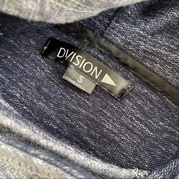 Division Blue Heathered Hoodie Sweatshirt S - Picture 5 of 5